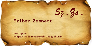 Sziber Zsanett névjegykártya