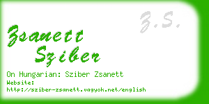 zsanett sziber business card